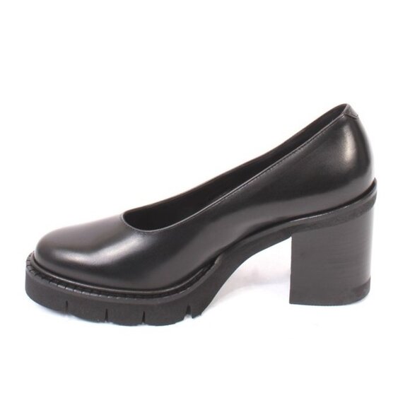 Luca Grossi 139a Black Leather Platform Heel Shoes Pumps - Picture 6 of 8